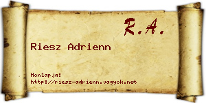 Riesz Adrienn névjegykártya